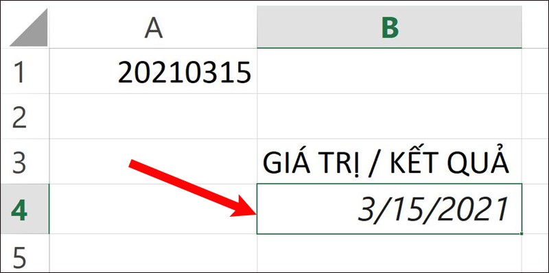 Nhấn phím Enter và kiểm tra kết quả