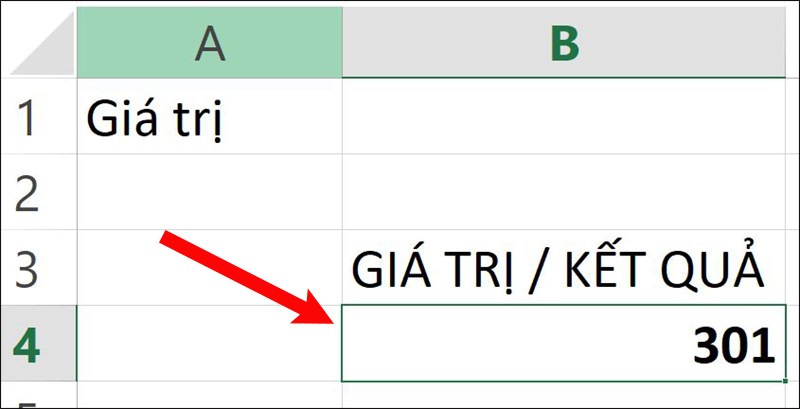 Nhấn phím Enter và kiểm tra kết quả