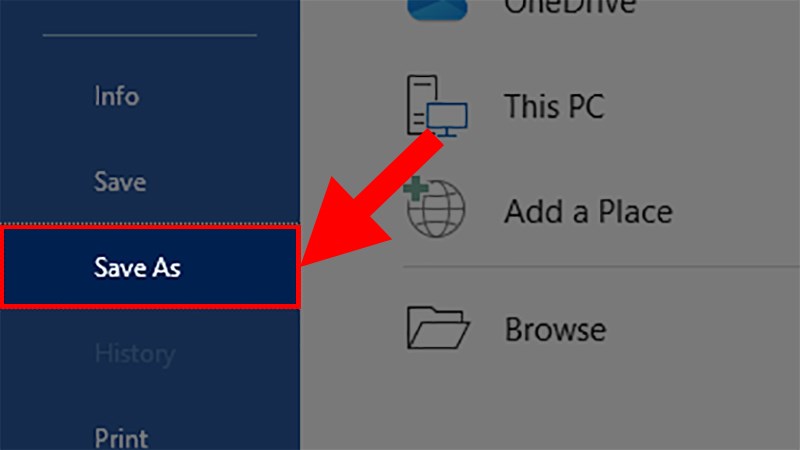 Chọn Save As > Chọn vị trí lưu file