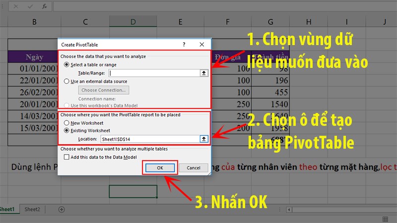 Sau đó nhấn OK