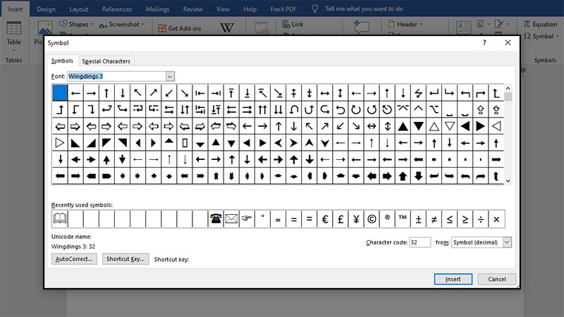 Kiểu Wingdings 3