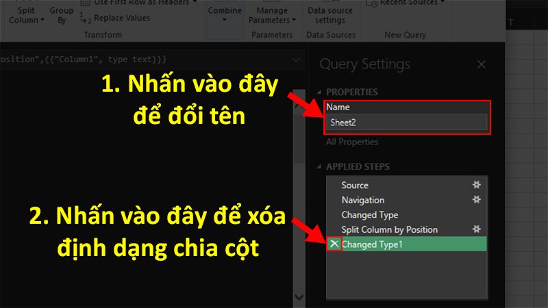 Chỉnh sửa lại dữ liệu