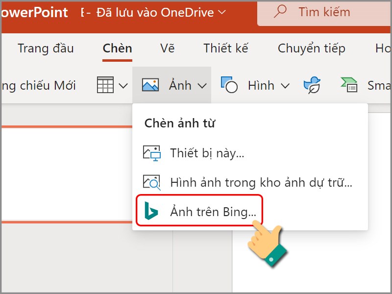 Chọn Ảnh trên Bing...