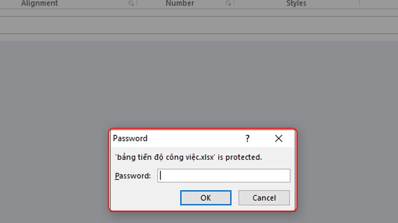 Yêu cầu nhập mật khẩu