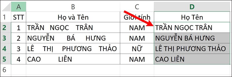 Nhấn Enter để hiển thị kết quả.