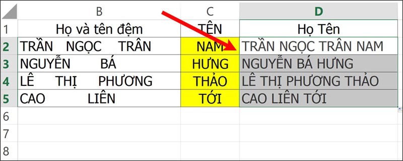 Nhấn Enter để hiển thị kết quả.