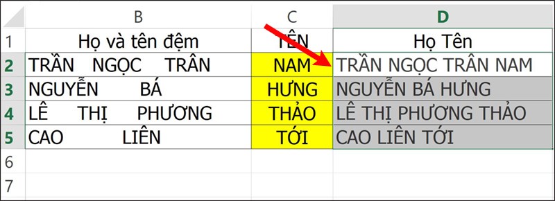 Nhấn Enter để hiển thị kết quả.