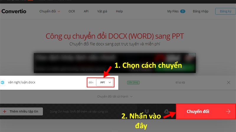 Chọn Cách chuyển từ Word (DOC) sang PowerPoint