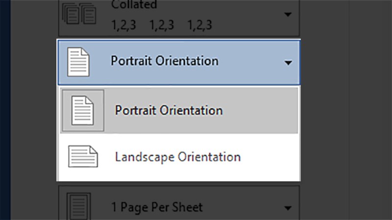 Portrait/Landscape Orientation