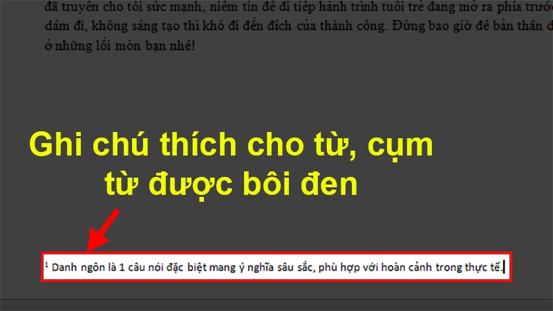 Sau khi thấy trên đầu từ, cụm từ bôi đen có số là hoàn thành