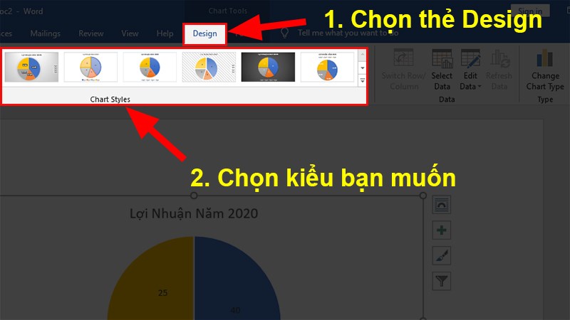 Chọn kiểu bạn muốn