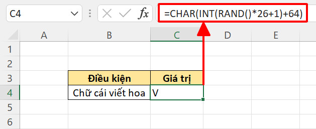 Ví dụ lấy chữ cái viết hoa ngẫu nhiên