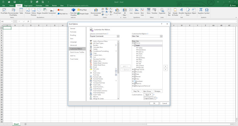 Hình 14: Tạo tab Developer trong Excel để sử dụng chức năng Macro