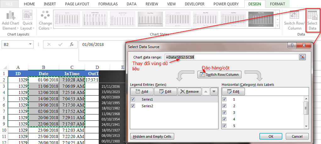 Thay đổi dữ liệu với select data