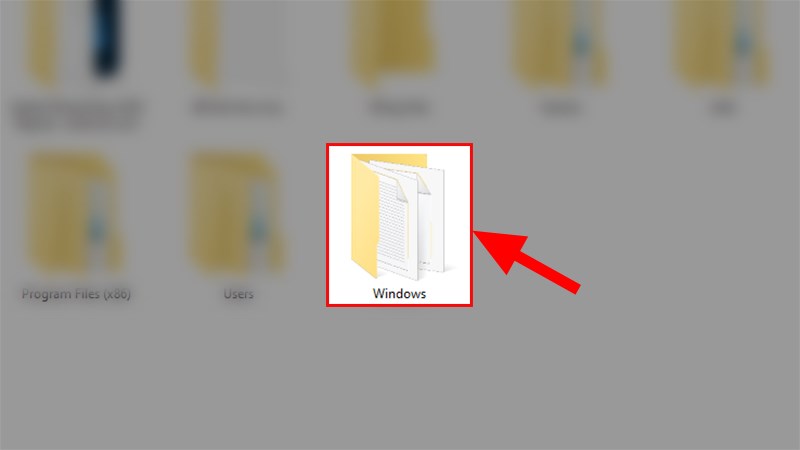 Bạn truy cập vào ổ C > Chọn folder Windows