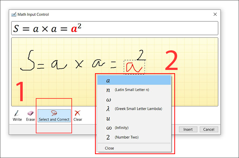 Chức năng Select and Correct