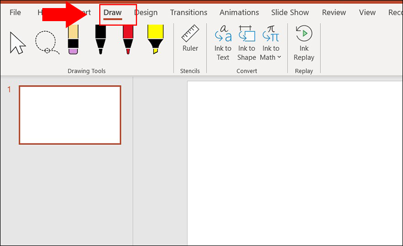 Công cụ Draw đã được mở